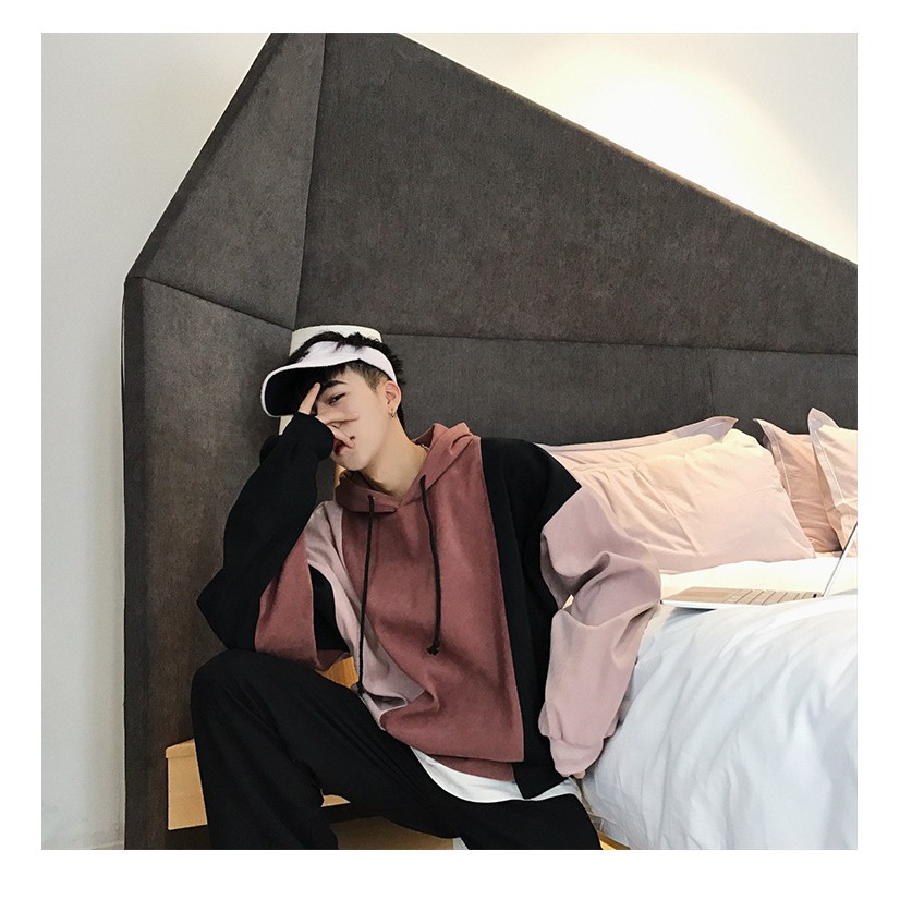 ẢNH THẬT ÁO ĐÔI HOODIE NAM NỮ PHỐI 3 MÀU | BigBuy360 - bigbuy360.vn