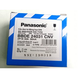RCBO 2P 40A BBDE 24031CNV PANASONIC