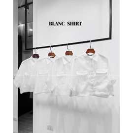Modesty - Áo tơ trắng croptop Blanc Shirt