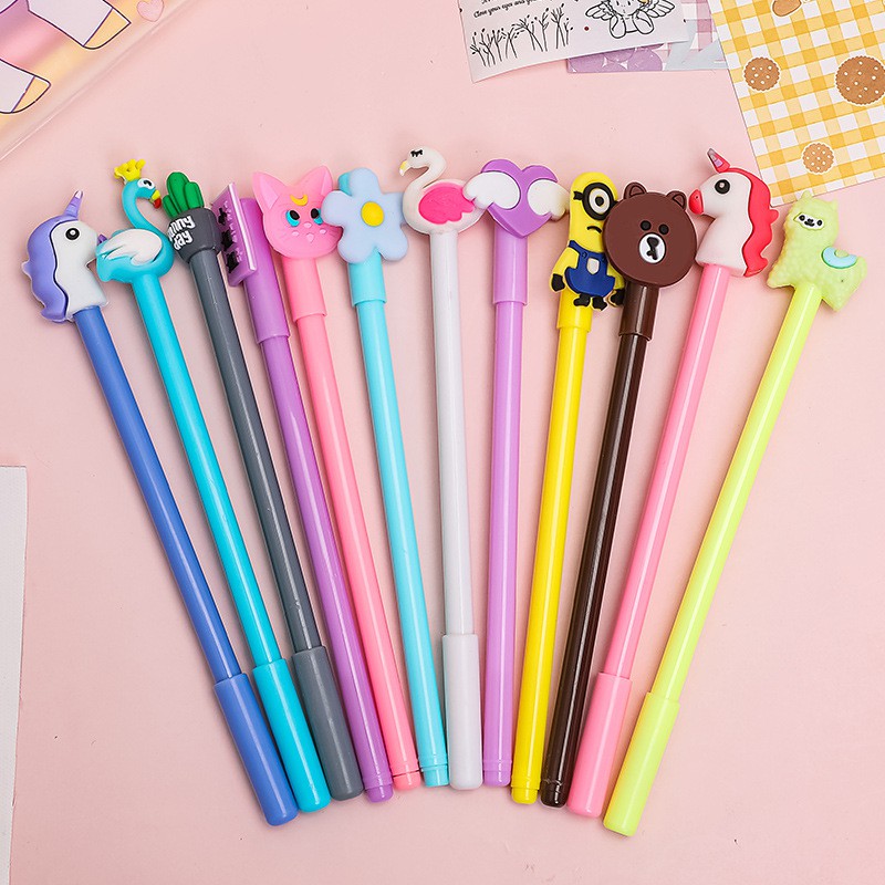 Combo 20 bút nước TẶNG KÈM túi bút trong suốt Cá store đa dạng màu, siêu cute