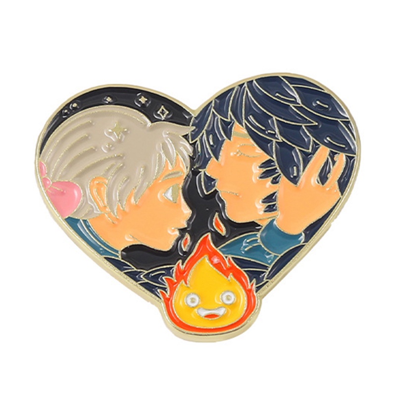 Tmdbyx Huy Hiệu Cài Áo Hình Lâu Đài Hoạt Hình Fire Demon Dễ Thương