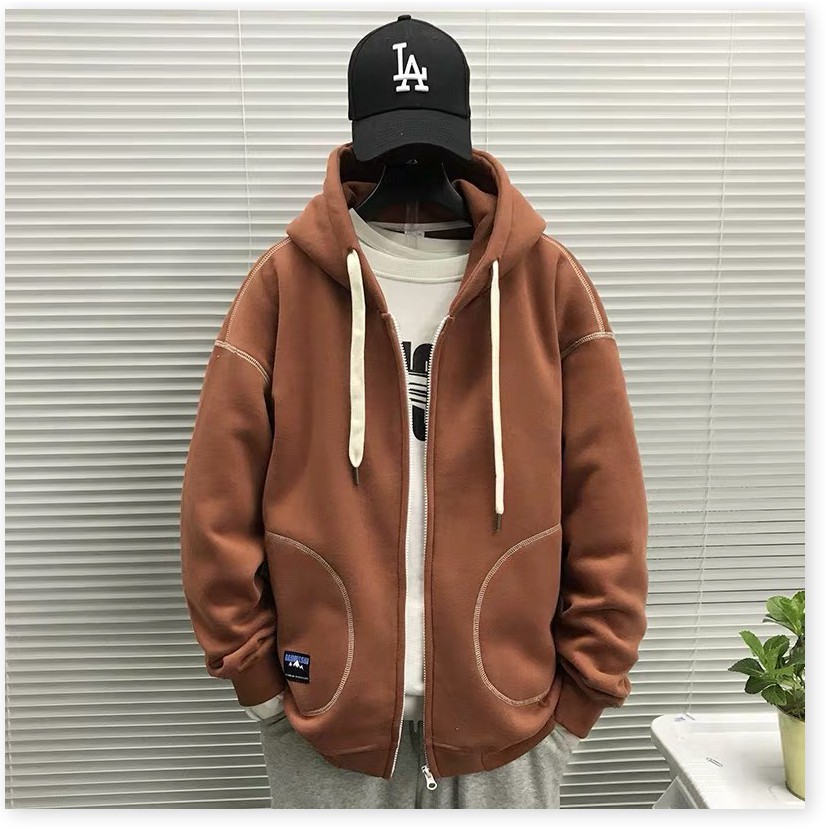 ÁO KHOÁC HOODIE NAM DAY KÉO VIỀN CHỈ NỔI TINH TẾ ĐẲNG CẤP