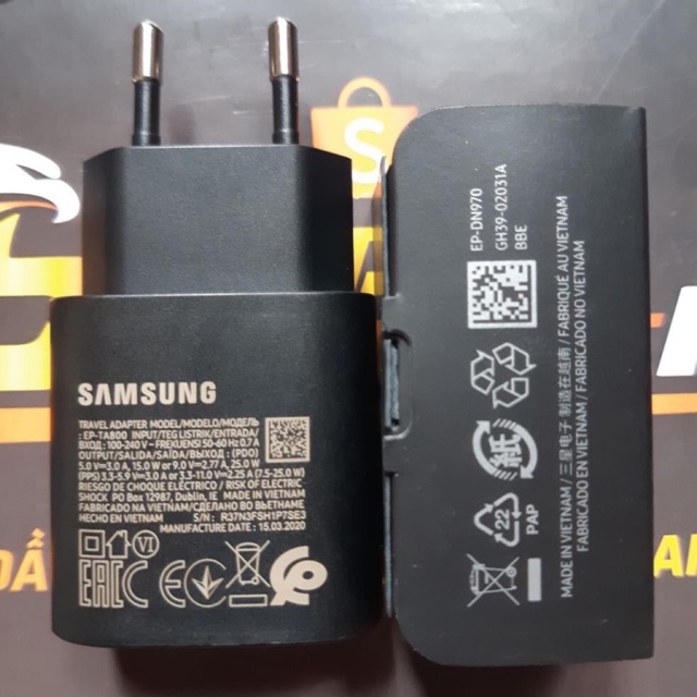 Bộ Sạc Nhanh Samsung 25W Chính Hãng 100% Cho Note 10, Tiết Kiệm Thời Gian Sạc, Bảo Vệ Máy BH 12 tháng