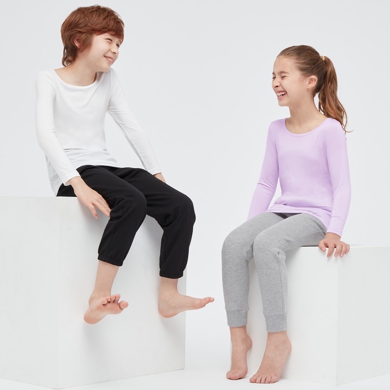 Áo giữ nhiệt heattech trẻ em KID cổ tròn của UNIQLO - Nhật