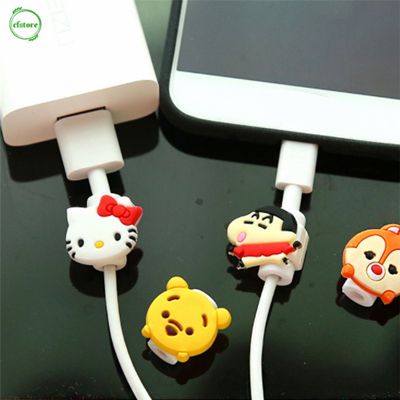 Phụ Kiện Bảo Vệ Đầu Dây Cáp Sạc Hình Hoạt Hình Dễ Thương