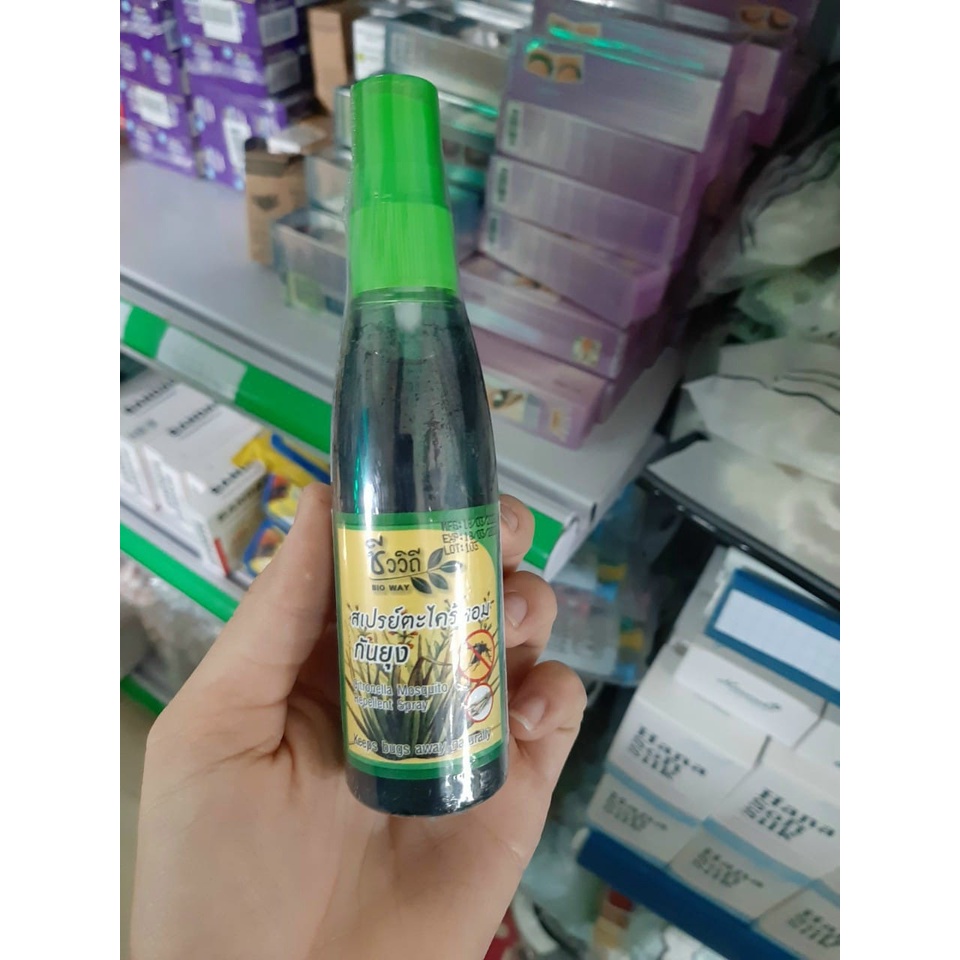 XỊT ĐUỔI MUỖI BIO WAY CITRONELLA MOSQUITO REPELLENT SPRAY THÁI LAN 75ML CHÍNH HÃNG - 11247