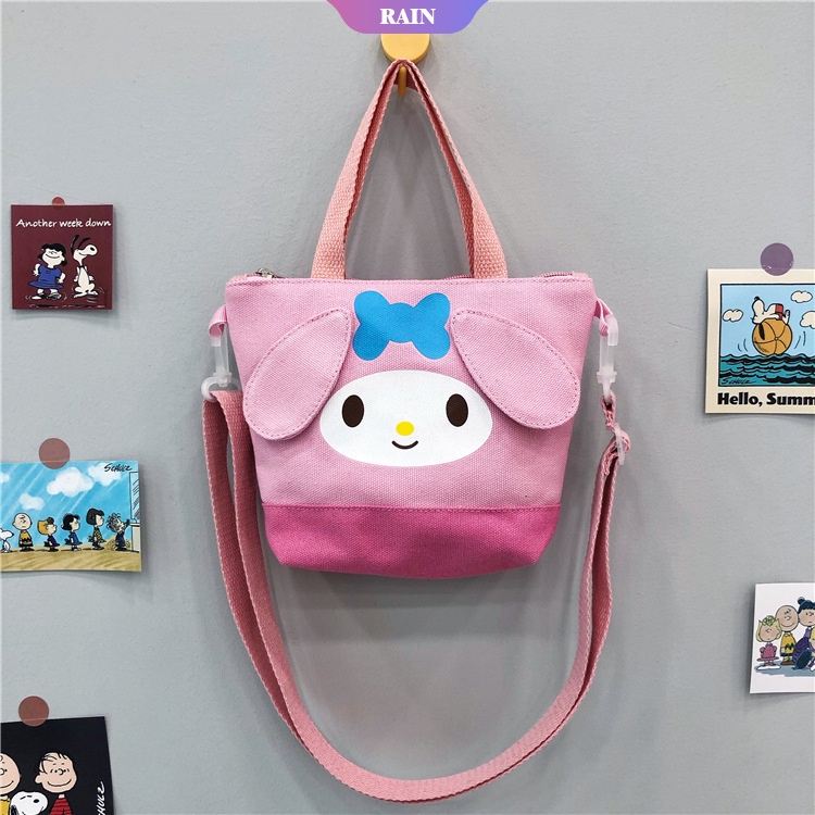 Túi Đựng Hộp Cơm Trưa Xách Tay Họa Tiết Sanrio My Melody Cinnamoroll Kuromi Pom Purin Dễ Thương Cho Nữ