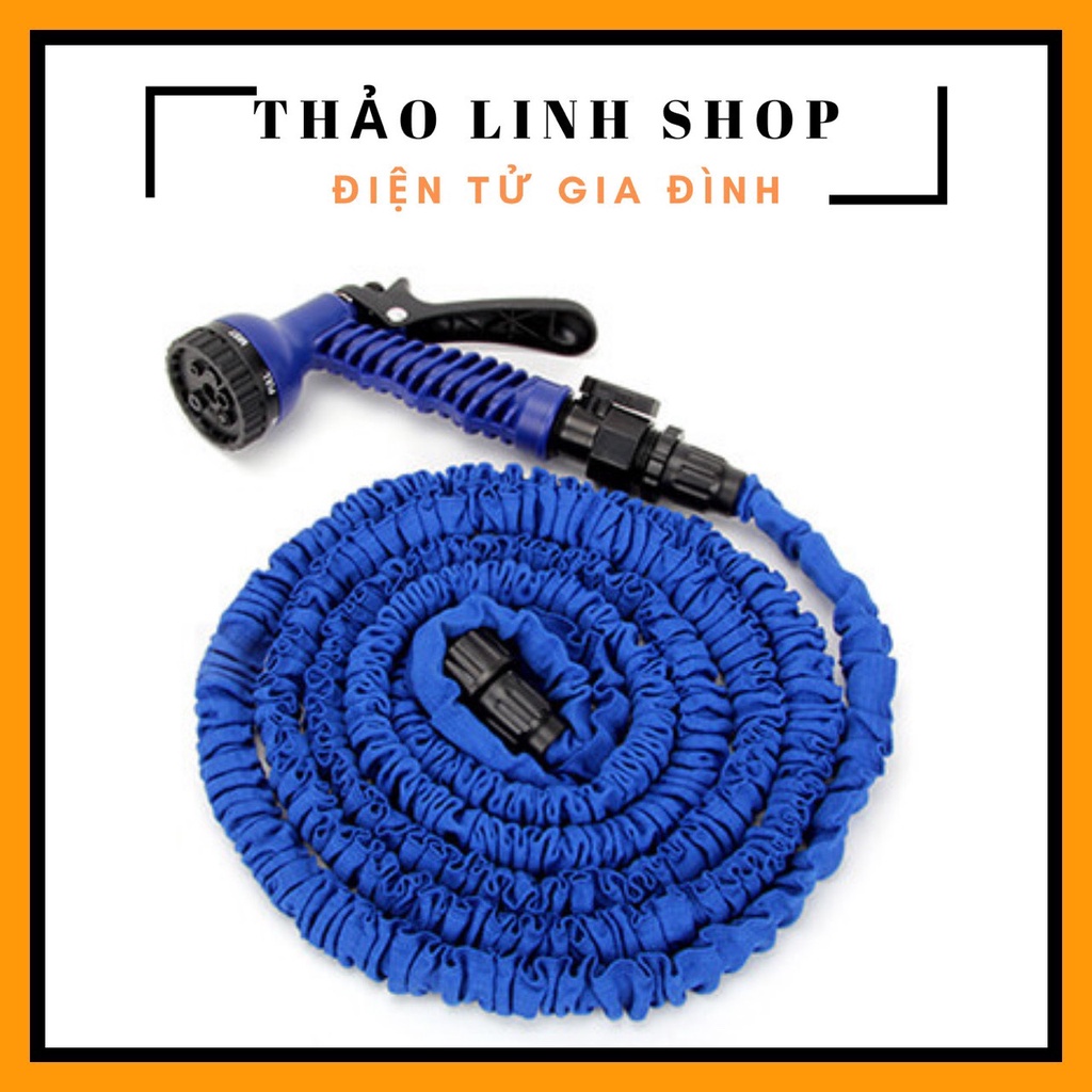 Vòi xịt rửa xe giãn nở thông minh 15m/30m cao su dẻo chống rối, gọn nhẹ co giãn tốt