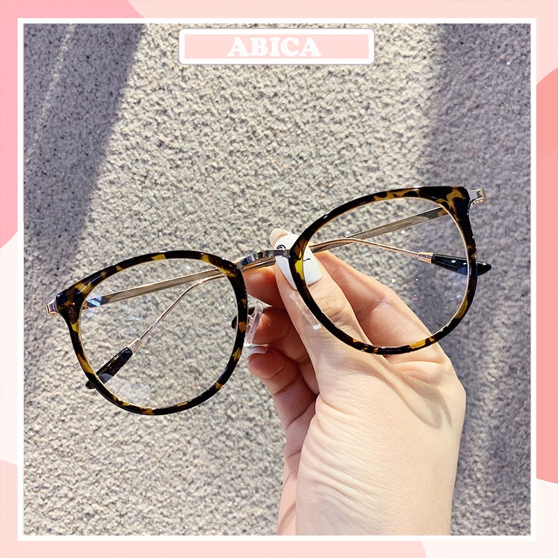 Kính cận thời trang nam nữ cao cấp chống tia UV phong cách Hàn Quốc Hottrend cute đẹp ABICA 014