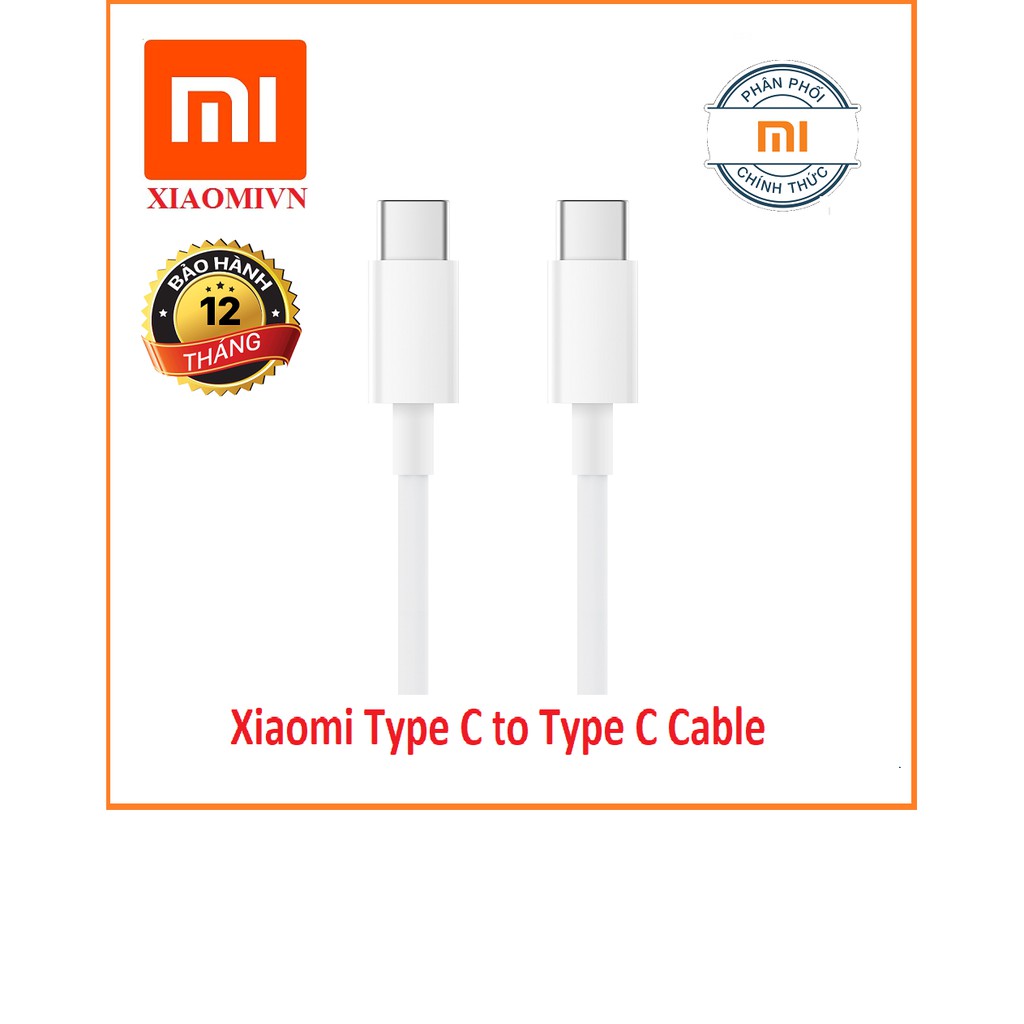 Cáp Sạc Xiaomi USB type C To USB type C (1.5m) sạc nhanh 5A-100W truyền dữ liệu 480Mbps - Hàng Chính Hãng