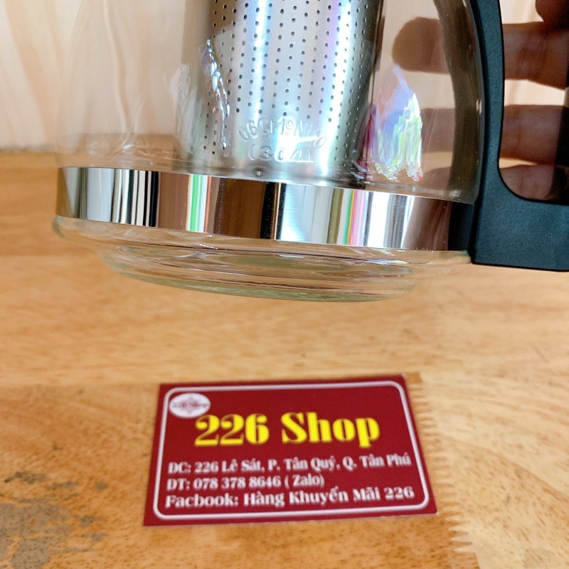 Bình lọc trà thuỷ tinh chịu nhiệt cao cấp Lilac [lõi lọc inox 304].Chịu nhiệt đến 100 độ | BigBuy360 - bigbuy360.vn