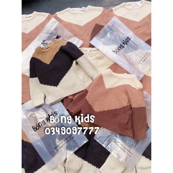 Áo Len Bé Trai &amp; Bé Gái Phối Màu HaM