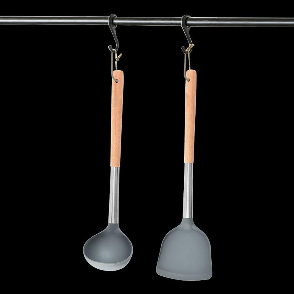 Muỗng Silicone Chống Dính Dùng Nấu Ăn Tiện Lợi