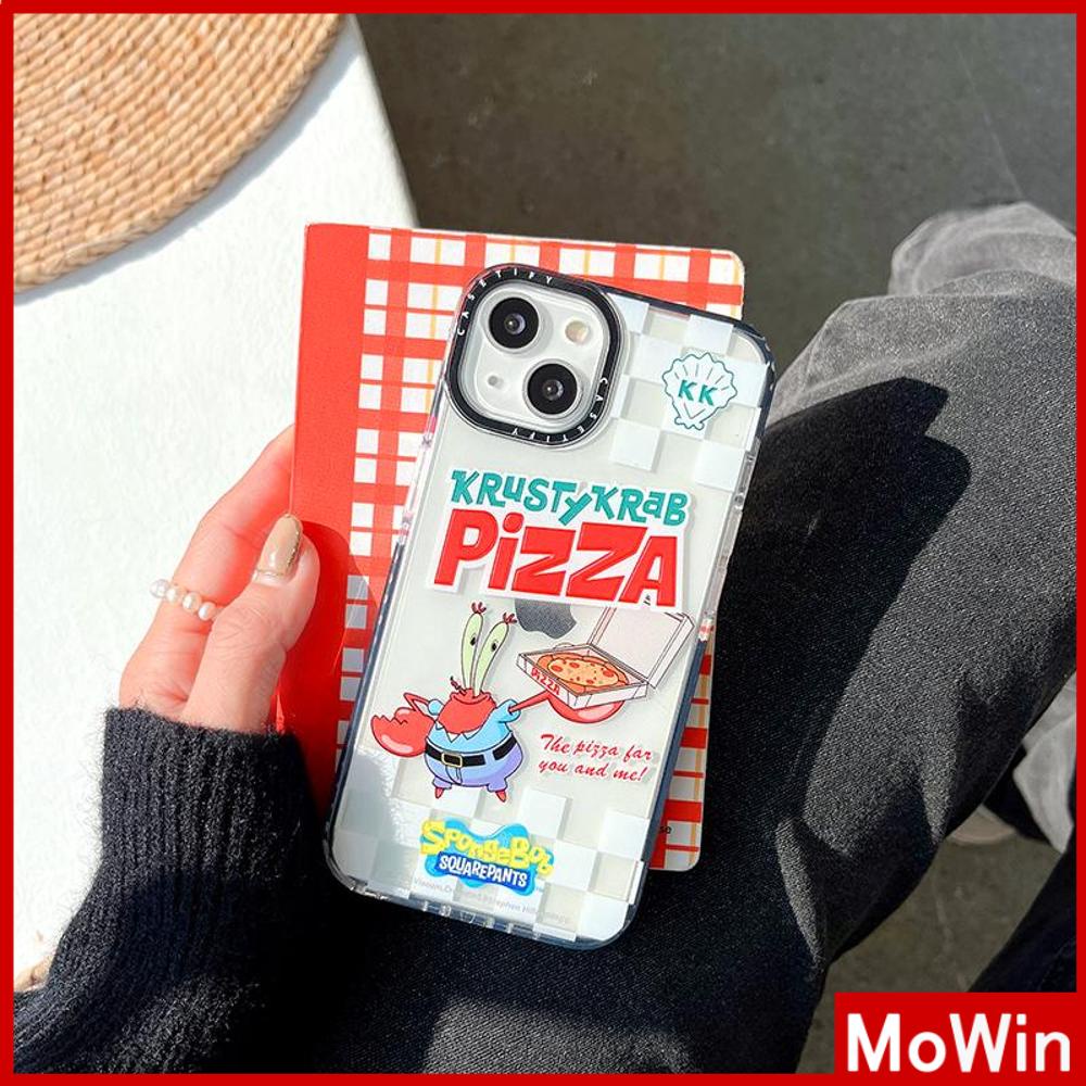 Ốp Điện Thoại Silicone Mềm Trong Suốt Vỏ Dày Chống Sốc In Hình SpongeBob Cho iPhone 13 Pro Max 12 Pro Max 11 7 Plus
