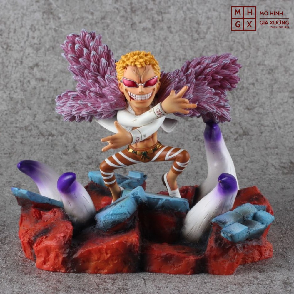 Mô Hình Monkey D.Luffy gear 4 Snake Man đại chiến với Donquixote Doflamingo Cao 12 - 18cm - Figure Tượng One Piece