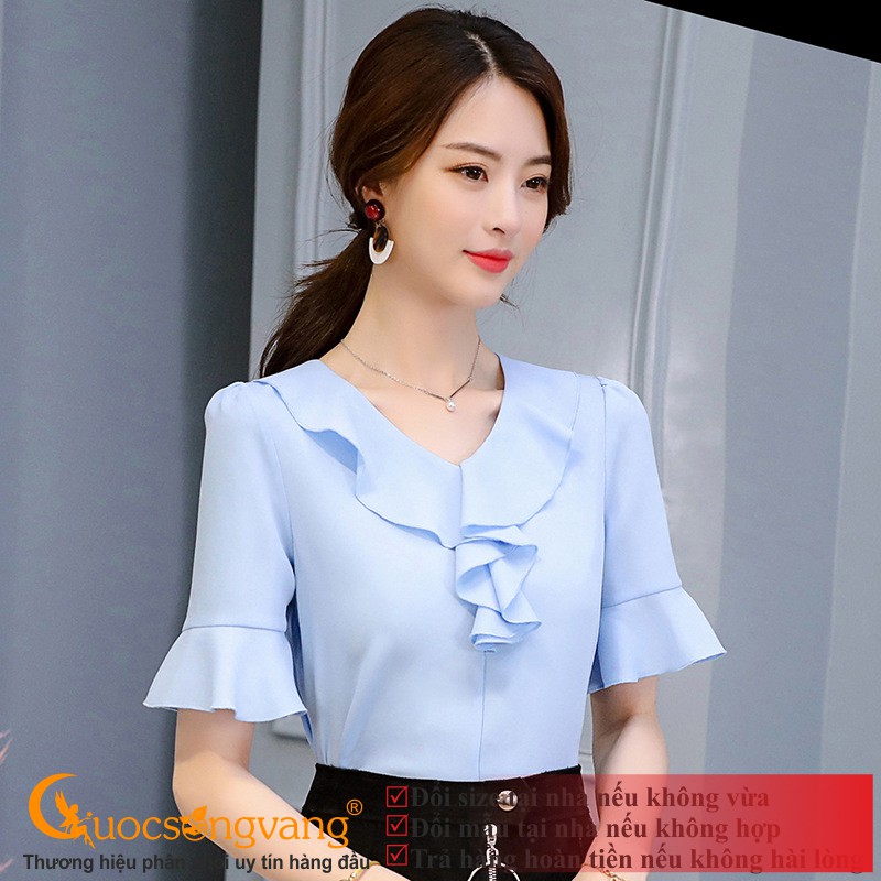 Áo sơ mi nữ trắng áo sơ mi công sở nữ GLA261 Cuocsongvang