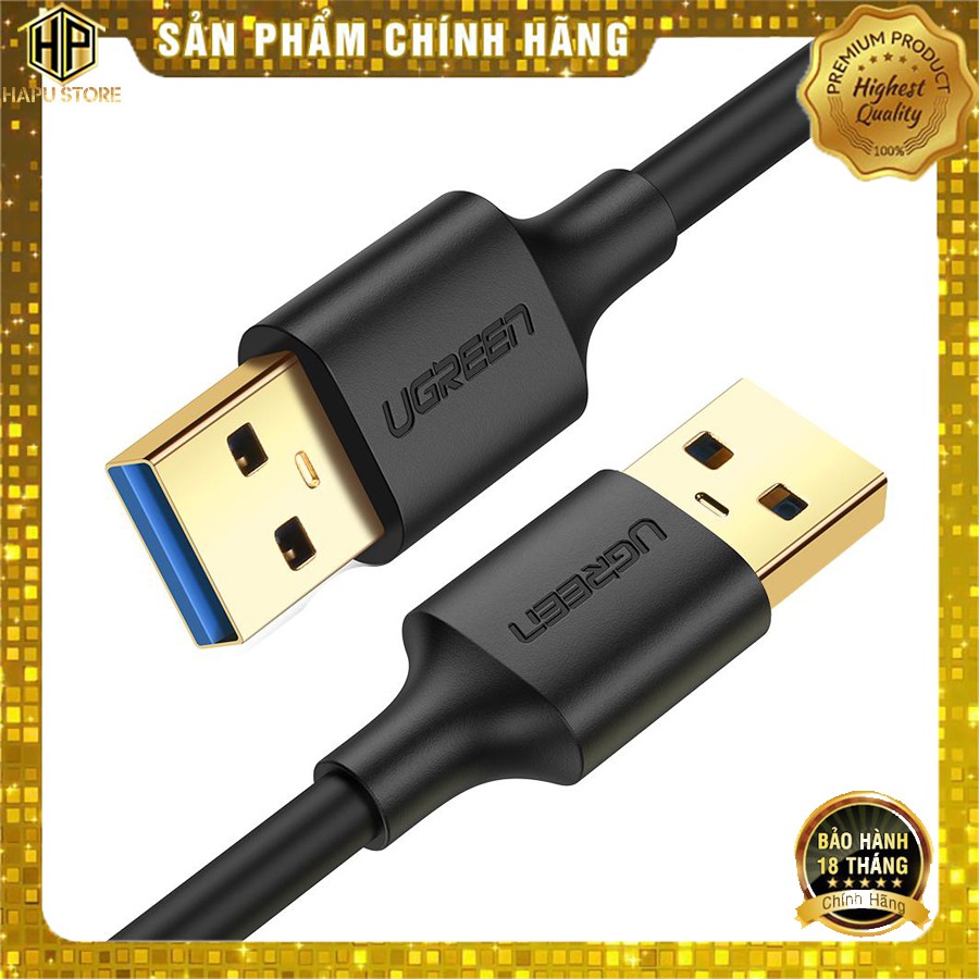 Cáp USB 2 đầu đực Ugreen US128 chuẩn USB 3.0 tốc độ cao chính hãng - Hapustore | BigBuy360 - bigbuy360.vn