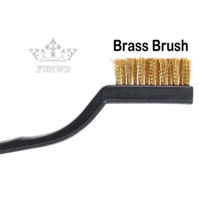 Bộ 12 cái bàn chải vệ sinh vết rỉ mini bằng đồng thau thép DIY