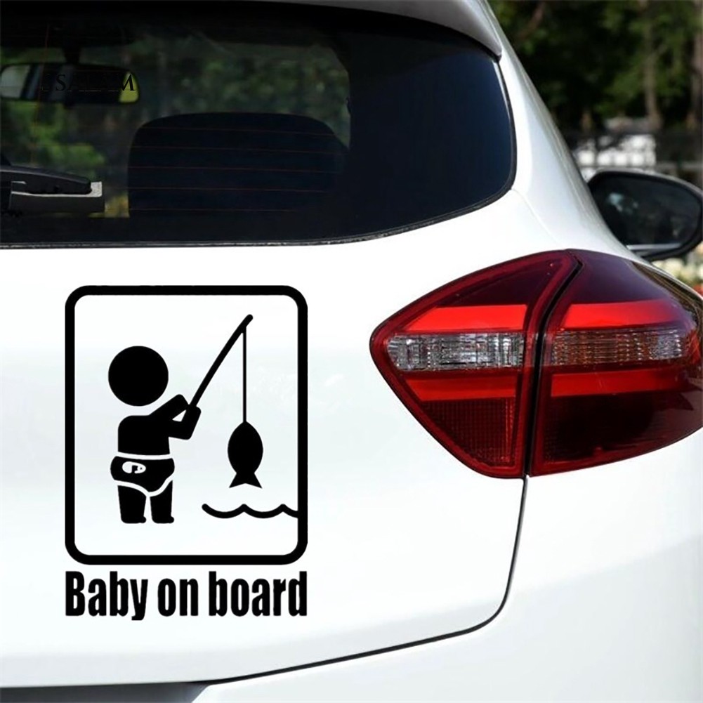 Sticker Dán Phản Quang Họa Tiết Chữ Baby On Board Cho Xe Hơi