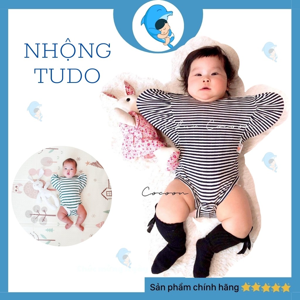 Nhộng Tudo Hở Chân Nhộng Cocoon Bé Ngủ Sâu Giảm Giật Mình, Mát, Co Dãn Cho Mùa Hè (hoặc K có điều hòa)