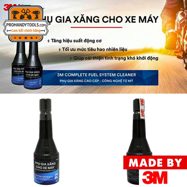 Chai Phụ Gia Xăng Cho Xe Máy 3M Complete Fuel System Cleaner 60ml Date 06/2021