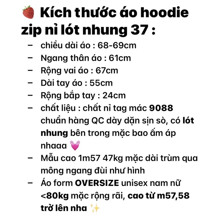 Áo HOODIE zip nỉ lót nhung 37 (ảnh thật shop chụp kèm video) | BigBuy360 - bigbuy360.vn