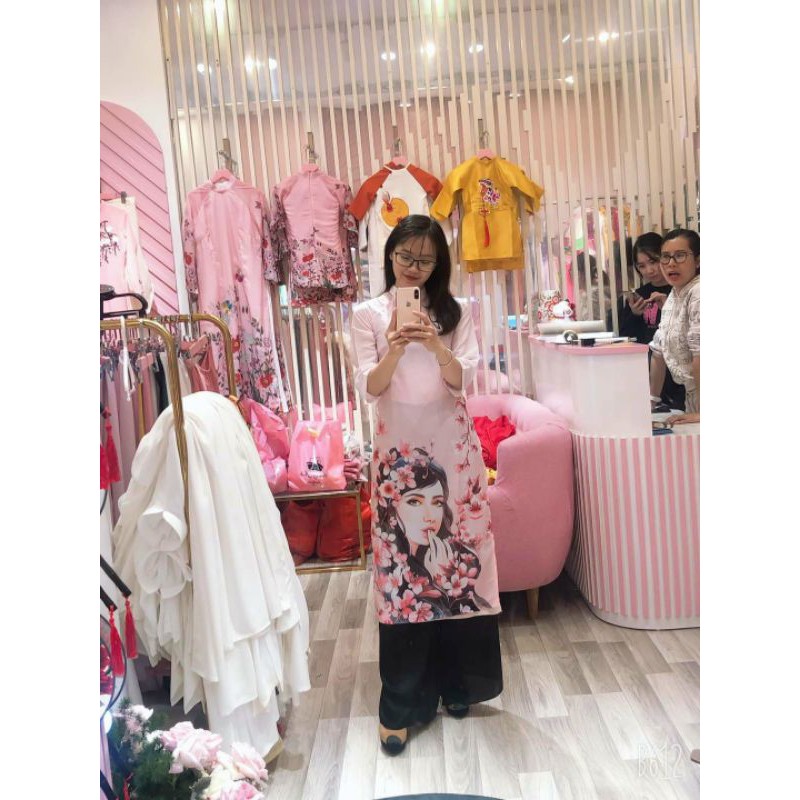 ÁO DÀI HIỆN ĐẠI CÔ GÁI ⚡FREESHIP 30K⚡ OGANZA TƠ MỀM MỊN - ẢNH THẬT
