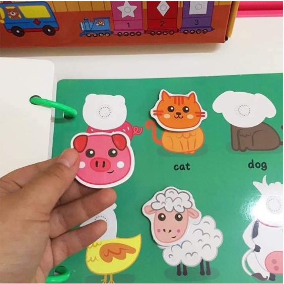 Đồ chơi bộ bóc dán thông minh 17 chủ đề cho bé - bộ học tập bóc dán montessori dùng nhiều lần giúp bé phát triển trí tuệ