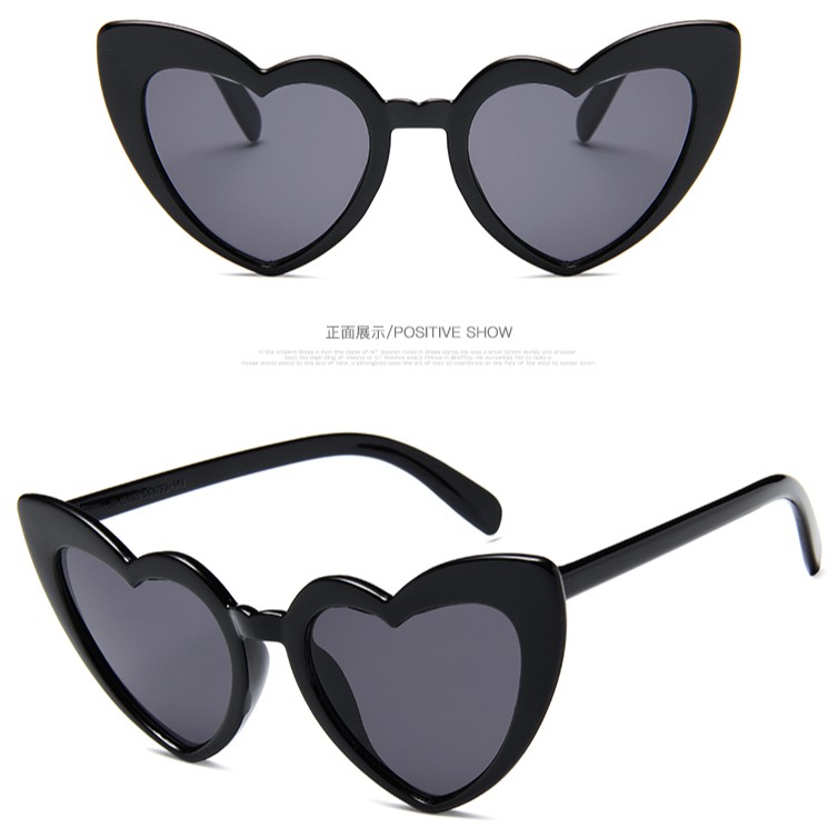 Kính mát hình trái tim không viền chống tia UV400 thời trang cho nữ