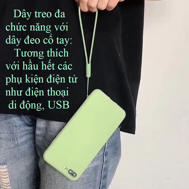 Dây đeo điện thoại silicon ngắn cầm tay nữ cute nhiều màu sắc