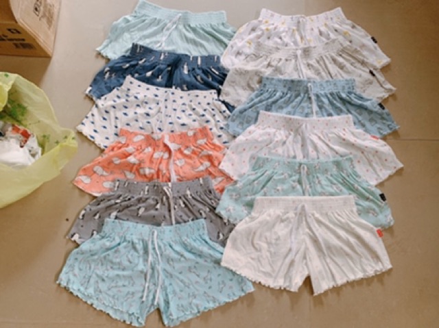 QUẦN ĐÙI NGỦ THUN HOẠ TIẾT NỮ XUẤT XỨ THÁI LAN