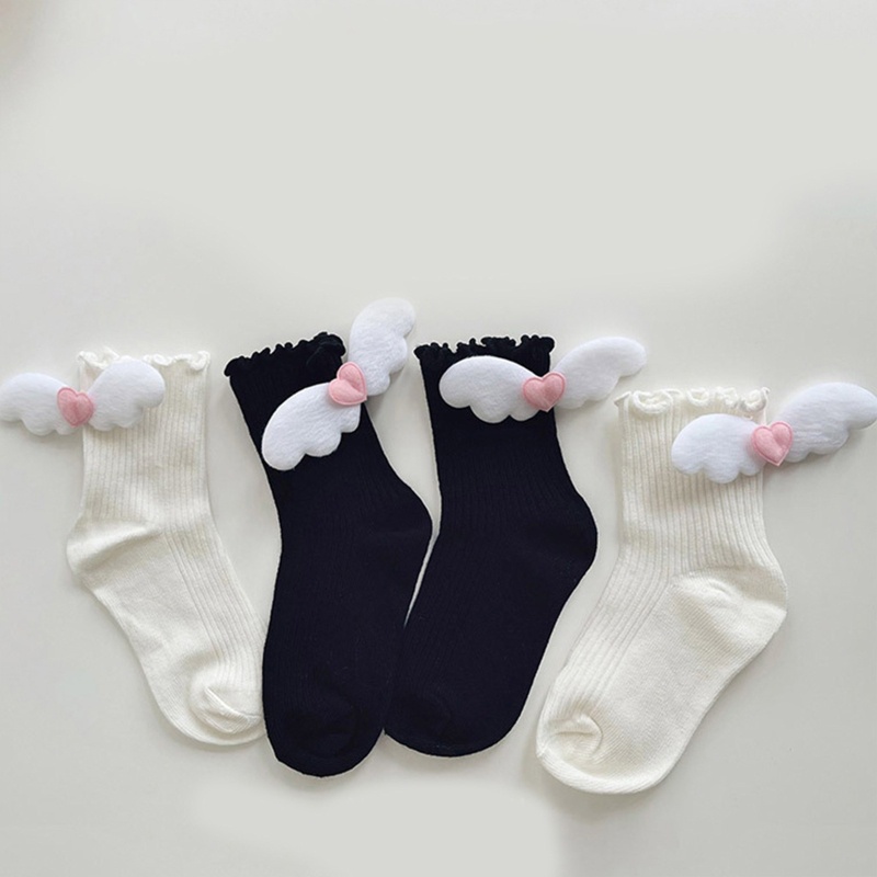 Tất Chân Có Gân Hình Trái Tim / Cánh Thiên Thần Dễ Thương Cho Bé Gái