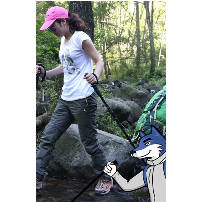 La bàn | gậy leo núi cao cấp hewolf desert fox gậy đi trekking gậy đi phượt thể thao dã ngoại