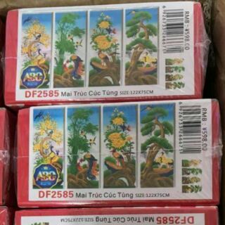 Freeship 99k TQ_Tranh đá tứ quý