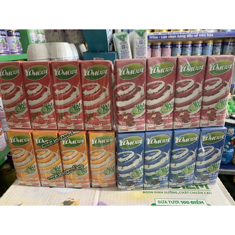 Lốc 4 hộp sữa chua uống Yomost 170ml - date mới