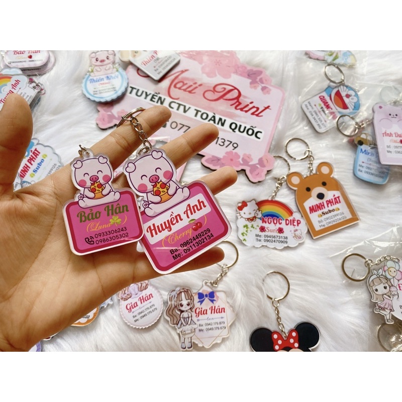 MÓC KHOÁ TREO BALO CHO BÉ IN THEO YÊU CẦU