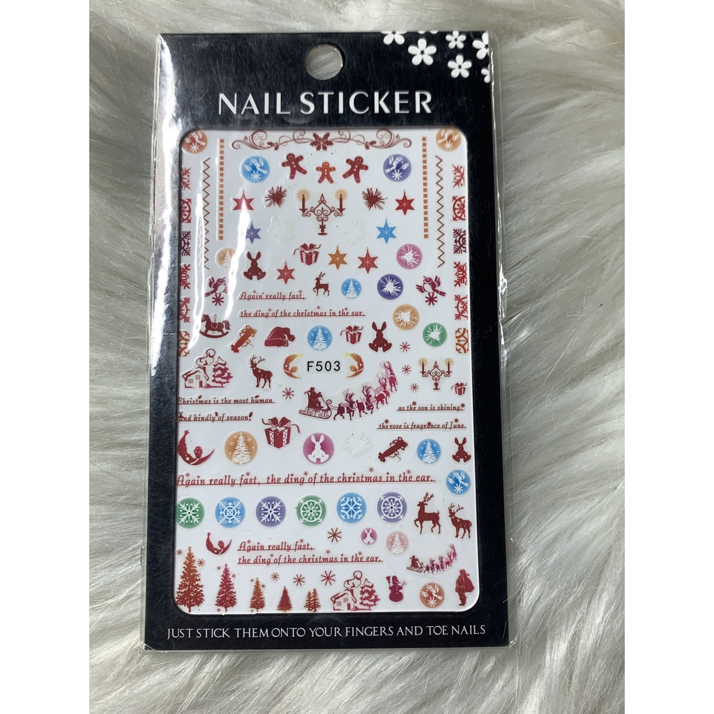 Sticker Trang Trí Móng Noel Siêu Đẹp 3