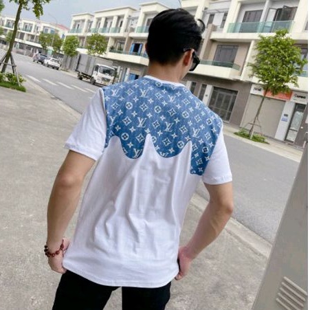 Áo Thun LV Họa Tiết Chữ Nhỏ ❤ Áo Phông Cộc Tay Cotton Dày Dặn Nam Nữ NVA15