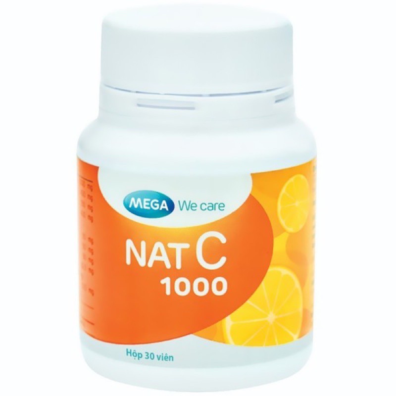 Viên Uống Bổ Sung Vitamin C Nat C 1000mg lọ 30 viên thumbnail