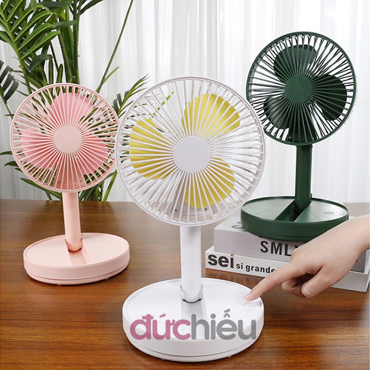 [ BH 03 tháng ] Quạt tích điện để bàn sạc loại to cổng USB- hàng chất lượng | Đức Hiếu Shop | BigBuy360 - bigbuy360.vn