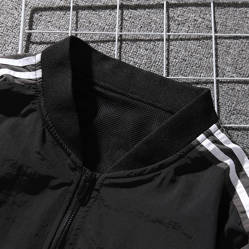 Áo khoác bóng chày Adidas hình cỏ 3 lá dáng ôm thời trang cho nam