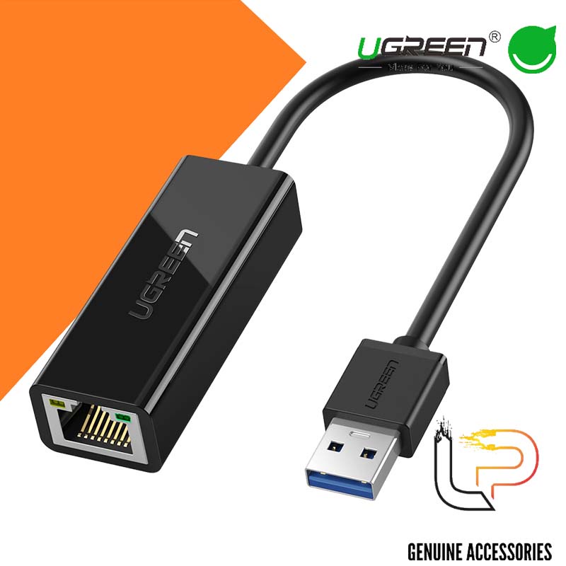 Cáp chuyển USB 3.0 to Lan Ugreen 20255  -  Adapter chuyển đổi USB 3.0 ra cổng mạng LAN RJ45 Ugreen