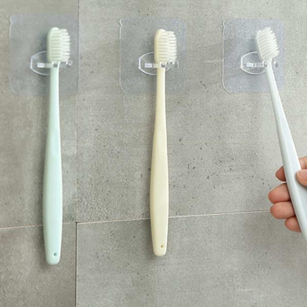 Đồ dùng phòng tắm Bàn chải đánh răng Bìa Punch-free Bàn chải đánh răng Đứng Traceless Dao cạo Giá đỡ Bàn chải đánh răng đa chức năng Miyia