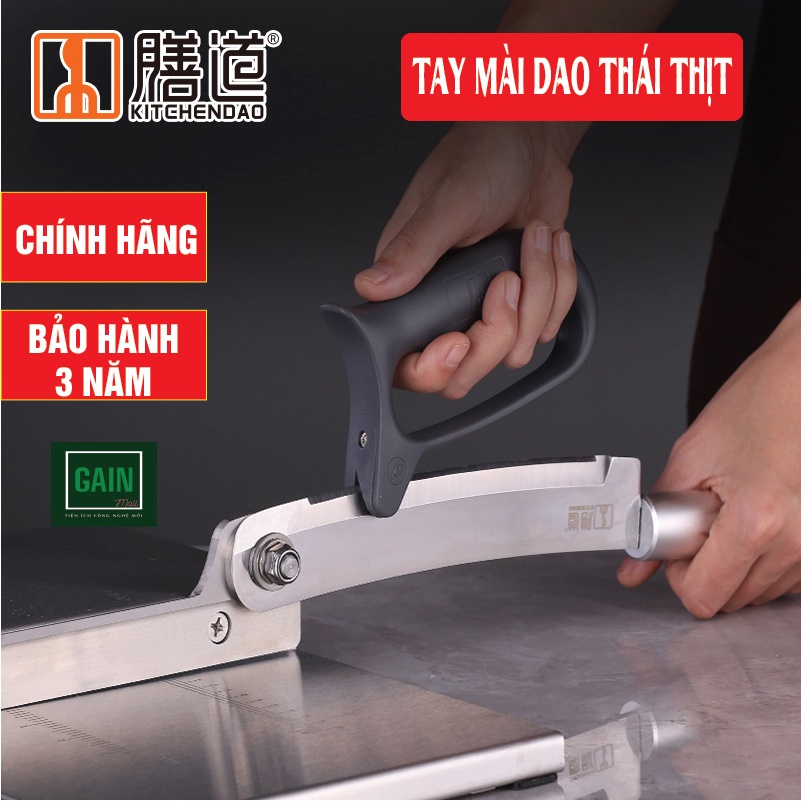 Tay mài dao dành cho dao thái thịt, KD0315, lưỡi mài bằng thép Vonfram, góc mài vàng, tay cầm thoải mái, bền vô đối