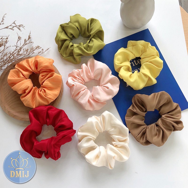 Dây buộc tóc dễ thương đẹp sang chảnh dây buộc tóc scrunchies 11 cm cột tóc hoa cúc