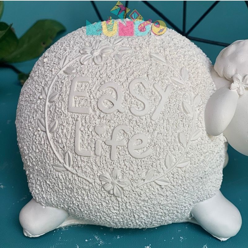 Tượng tô màu (có màu cọ) cao cấp CỪU EASYLIFE XXL, tượng thạch cao MUNDO