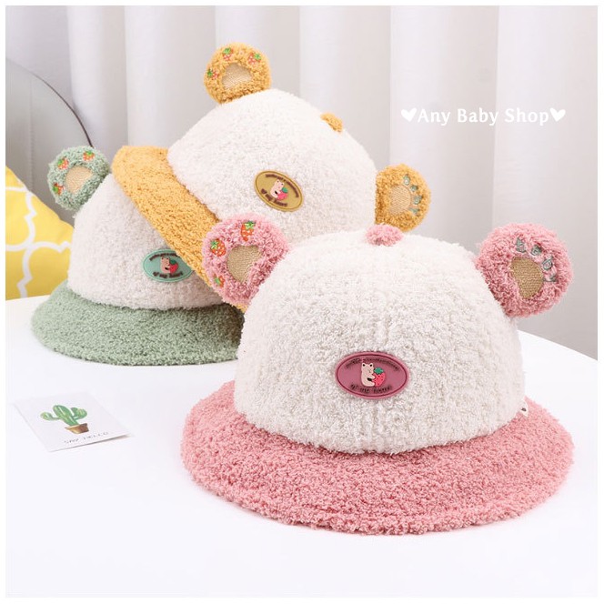 Mũ nón Bucket rộng vành thời trang cho bé trai và bé gái hình tai gấu nhiều màu siêu cute    ❣❣