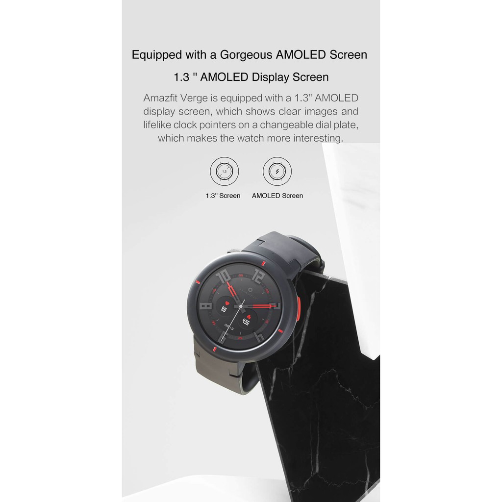 Đồng hồ thông minh #Huami Amazfit Verge Smartwatch International Version