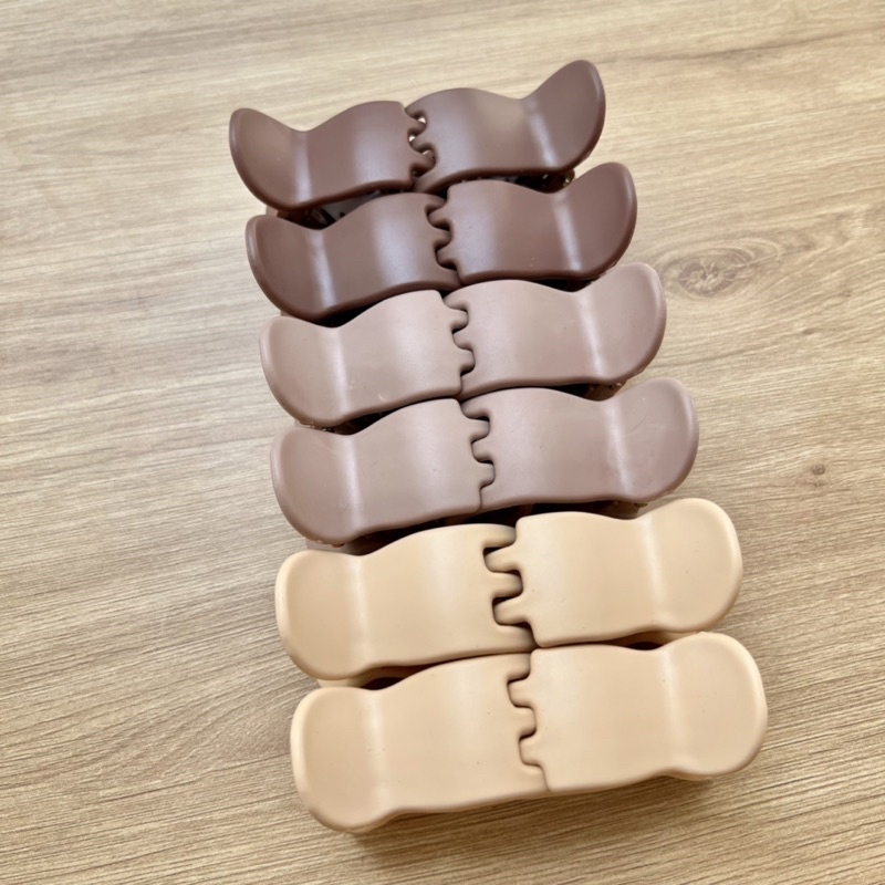 kẹp càng cua NOVSET kẹp tóc càng cua màu socola cao cấp thiết kế kiểu dáng bầu tròn