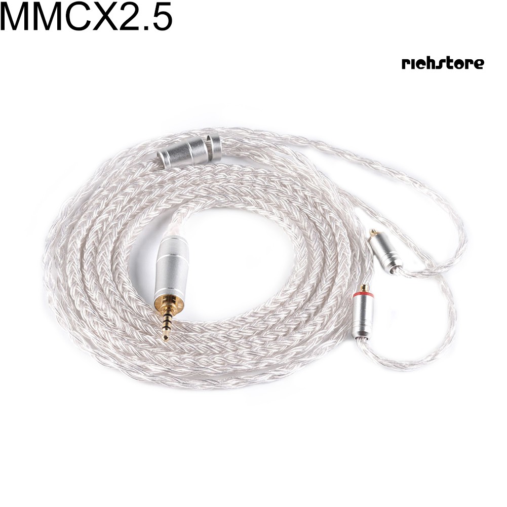 EJ_KBEAR MMCX/2Pin/QDC Plug 16 Core Silver Plated Upgrade Balance Earphone Cable